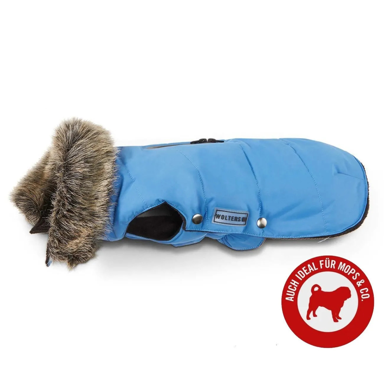 Wolters Hundebekleidung, Hundemantel | Hundebekleidung- Parka für Mops & Co mit Fellkragen